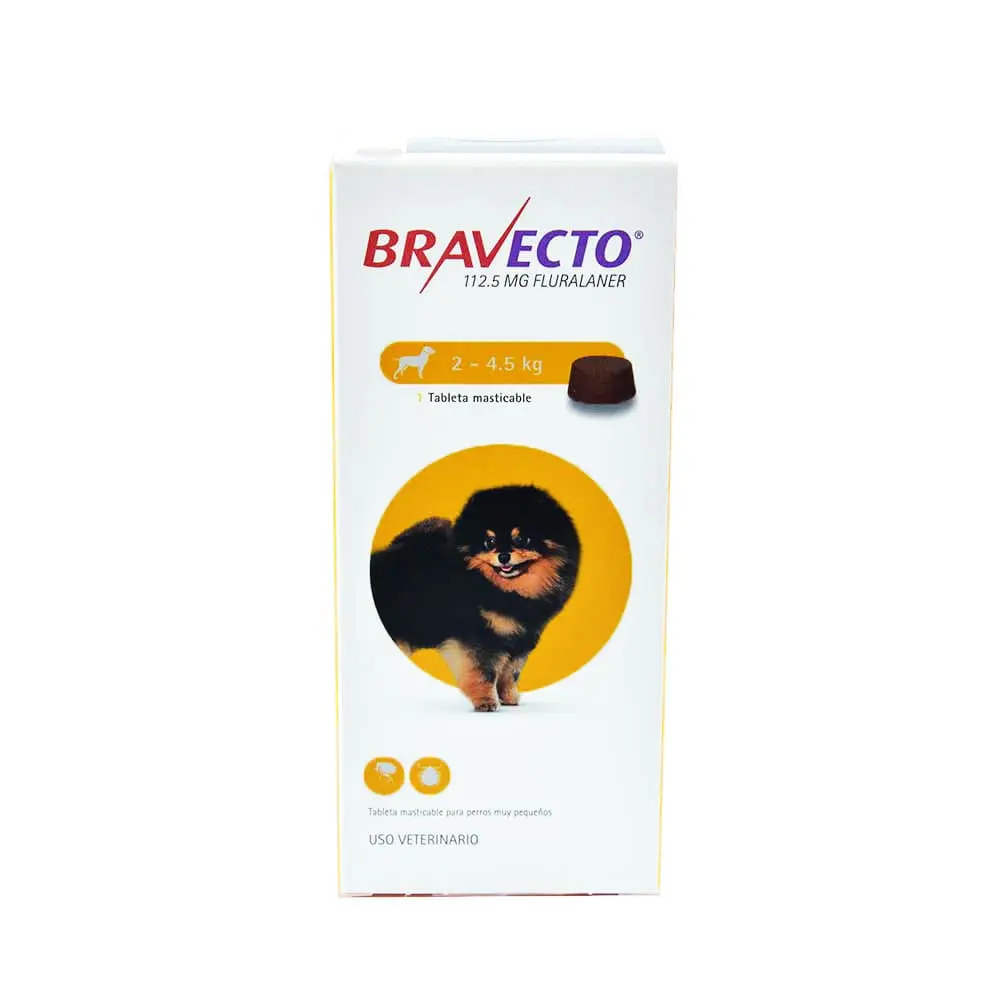 Bravecto Antiparasitario Perros 2 a 4.5kg Tableta 112.5mg  