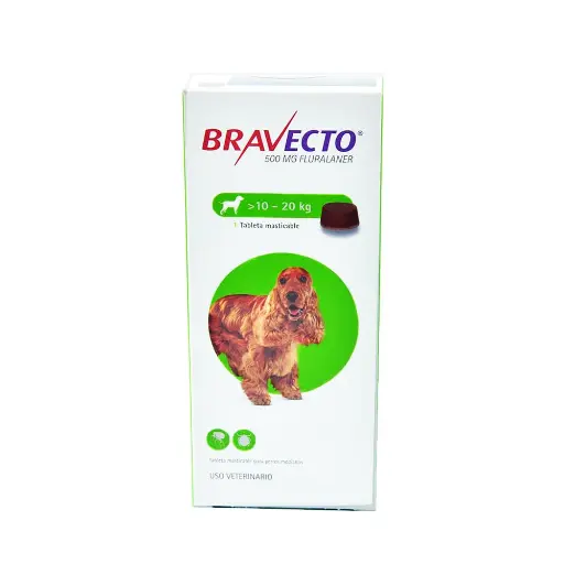 Bravecto Antiparasitario Perros 10 a 20 kg Tableta 500mg